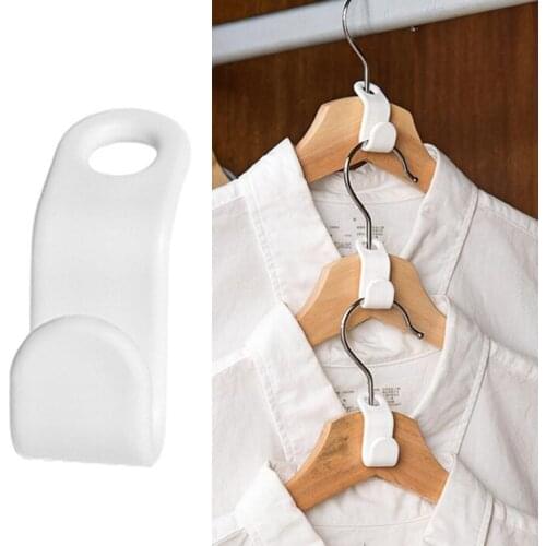 6/12/24Pcs Linking Hooks for Hanger Wardrobe Closet Organizer Connect Hooks Rails Storage Hook home Bedroom Clothes Organzier