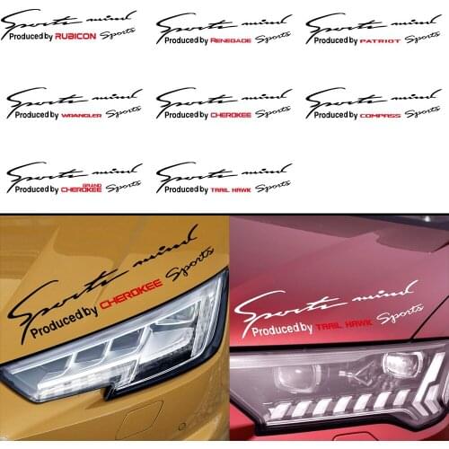 Auto Headlight Lamp Eyebrow Decor Sticker For JEEP Renegade Patriot Wrangler Cherokee Compass Grand Cherokee Trail Hawk Rubicon