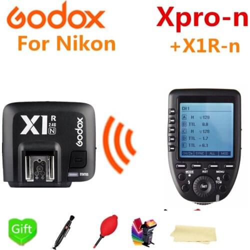 Godox Xpro-N Wireless i-TTL HSS Trigger Transmitter For Nikon + X1R-N for Godox V860IIN TT685N TT350N TT600 SK400II AD600Pro