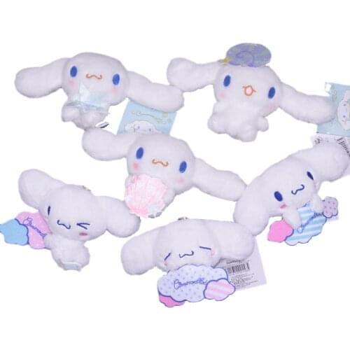 6 Stijlen Baby Cinnamorol Glimlach Ins Kawali 10Cm Zachte Gevulde Pluche Pop Sleutelhanger Schattige Pluizige Hanger Sleutelhang