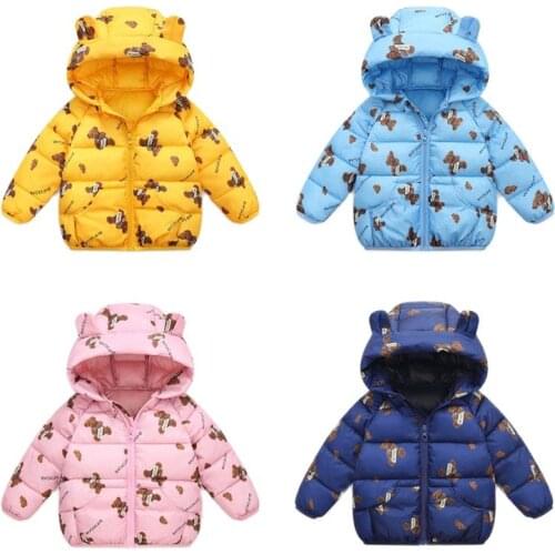 Children Jackets 2021 New Outerwear Autumn Winter Baby Boys Girls Cardigan Hooded Jacket Kids Warm Coat Clothes For 1-6 Years