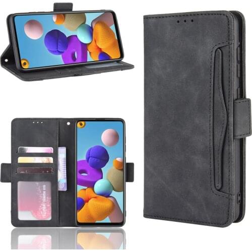 For Samsung Galaxy A21s Case 6.5 inch Multi-function card slot Leather Book Flip Design Wallet Cover for Samsung A21s A217F Case