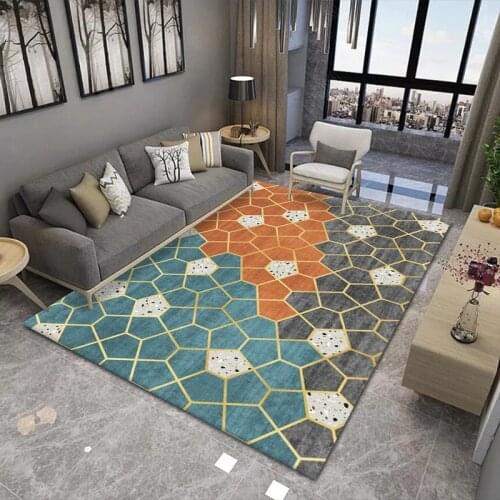 Home Entrance Doormat Modern Living Room Rug Geometric Print Kitchen Dining Room Bedroom Floor Area Rug Corridor Carpet Mat
