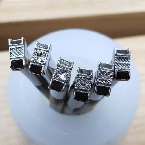 Leather carving art tool, DIY hand-printing new casting type mat woven pattern,seal engraving