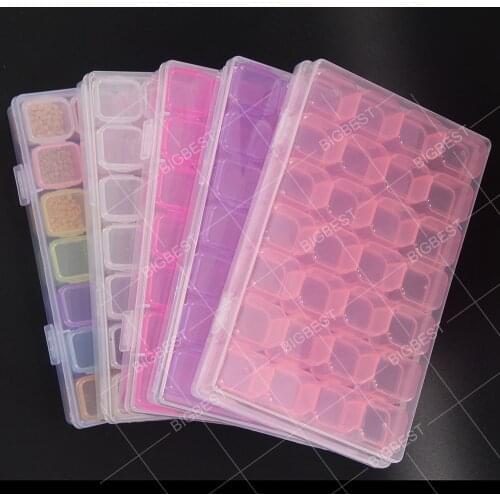 Diamond Painting Tools 28Cells Plastic Storage Box Tool Accessories for Diamond Painting Embroidery Sale