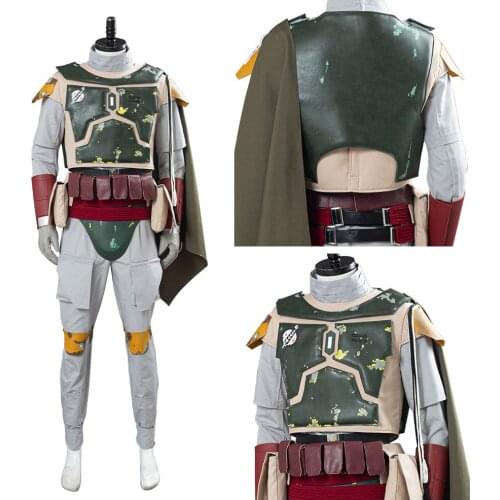 Fast Shipping Star Cosplay Boba Fett Cosplay Costume Men Uniform Armor Vest Cloak Suit Halloween Outfits Carnival Costum