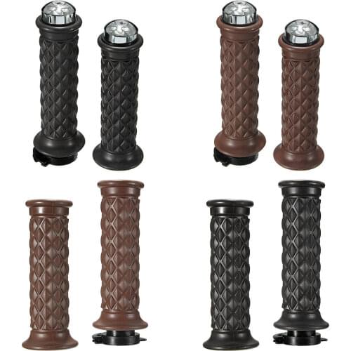 Motorcycle Handlebar Grip End Vintage Cafe Racer Bobber Clubman Custom