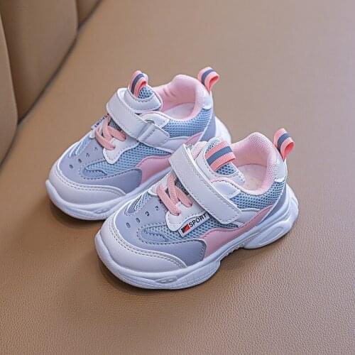 New Kids Sports Shoes Boys Breathable Mesh Sneakers Children Shoes Girls Kids Running Shoes Spring Baby Toddler Sneakers E634