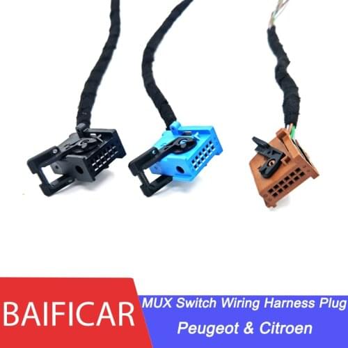 Baificar Brand New Genuine 12 Pin MUX Switch Wire Harness Multimedia Control Box Plug For Peugeot & Citroen