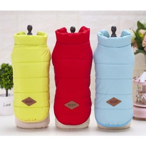 New Thickness Eu Classic Style Pet Dog Cotton Vest Coat Three Color Selection From S to XXL New Dogs Clothing For Puppy Dog