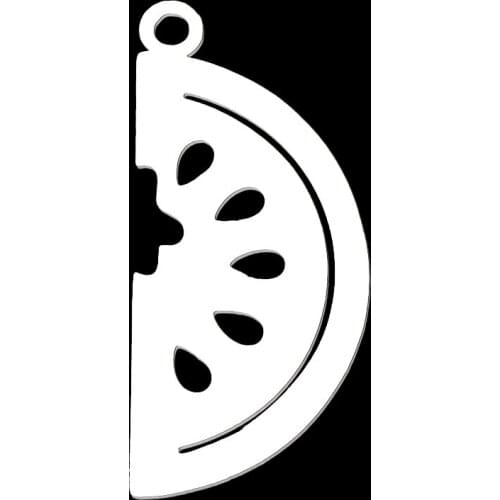 5pcs/lot 100% Stainless Steel Semicircular Watermelon DIY Earring Pendant Charm Wholesale Top Quality Pendants Finding Supplies