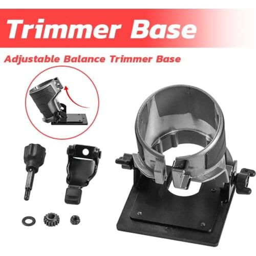 Adjustable Balance Trimmer Base Shield Wood Work Shank Trim Router Edge Molding Metal + Plastic 8.9x8.9cm Trimmer Tool Parks