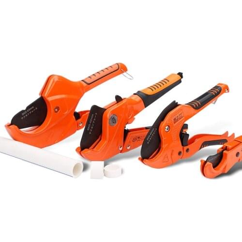 New 1Pc PVC 42mm Pipe Cutter Aluminum Alloy Body Ratchet Scissors Tube Cutter PVC/PU/PP/PE Hose Cutting Hand Tools