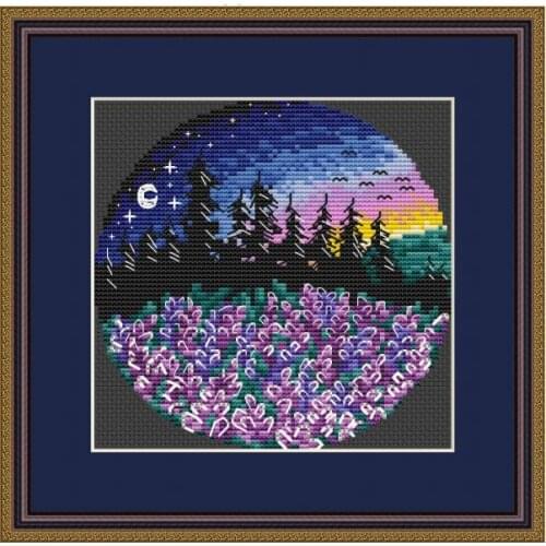 Draw black night tree Cross Stitch Kit Packages Counted Cross-Stitching Kits New Pattern NOT PRINTED Cross stich Painting Set