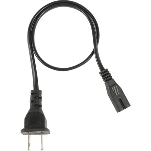 Power Cords AC Power Supply Adapter Cord Cable Connectors 2 pin 2-prong 50cm US Plug