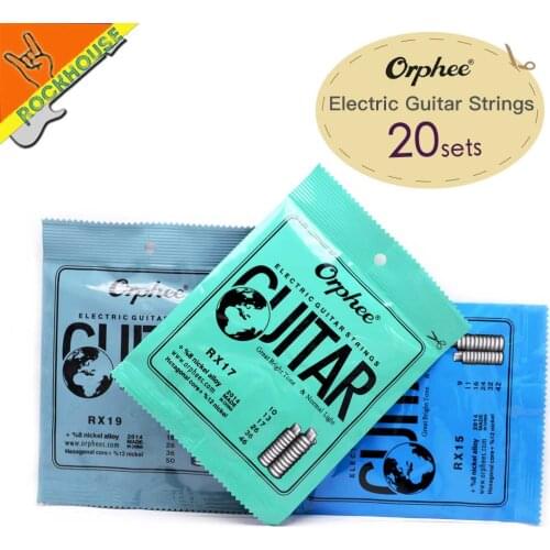 20sets Orphee Hexagonal carbon steel electric guitar strings RX19 powerful bass for heavy rock RX15 best for speed solo