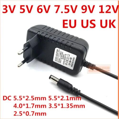 AC 110-240V DC 5V 6V 9V 12V 1A 2A Universal Power Adapter Supply Charger adapter Eu Us UK plug for LED light strips