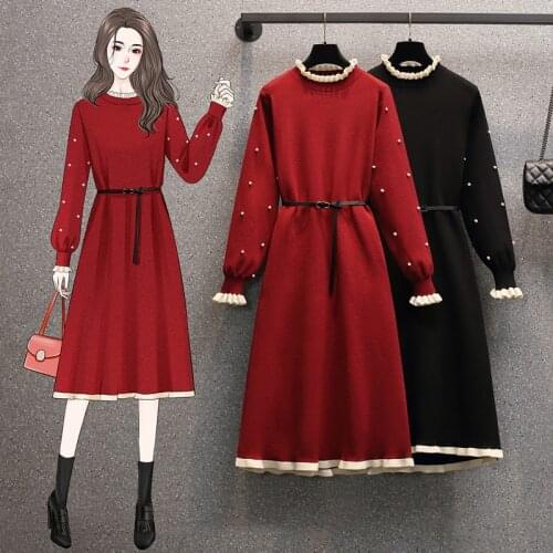 WLKDUPSU Fashionable Knitted Dresses