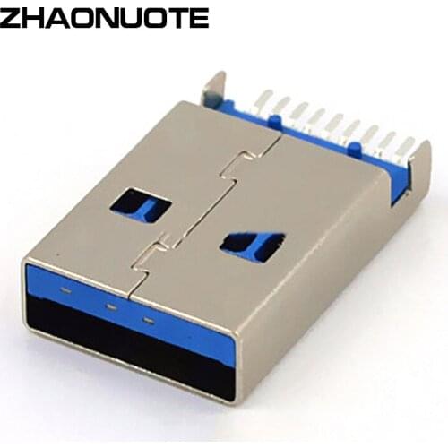 10pcs High Temperature USB High-end Data Cable 3.0 Interface AM Male SMTLCP Blue Terminal 3V Power Supply