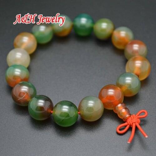 2015 New Arrival Peacock Color 12mm Stone Beads Stretch Bracelets For Men and Women Prayer Mala Bangles 10pc/lot