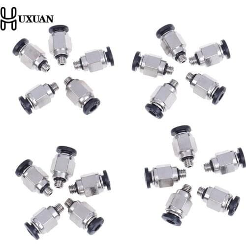 5pcs Push In Quick Release Fitting Connector 3D Printer Tube Connectors For PC4-M10 Straight , Tube