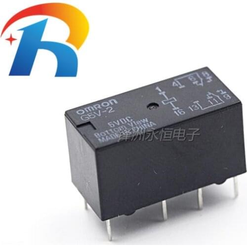 Free shipping 10PCS/lot New Original 5V 12V 24V Relay G5V-2-5VDC G5V-2-12VDC G5V-2-24VDC 2A Signal Relay 8PIN Omron Relay