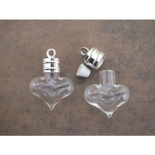 Free ship!! 25x18mm Diy Loving type small glass pendant,Metal cap,Fashion Necklace pendant
