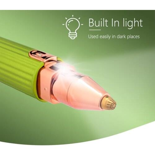 2-in-1 Painless Mini Shaver Electric Eyebrow Trimmer Female Body Epilator Mustache Facial Hair Removal