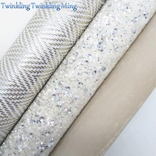 Mixed Colors Glitter Fabirc, Faux Leather Fabric,Weaving Synthetic Leather Fabric Sheets For Bow A4 21x29CM Twinkling Ming XM526