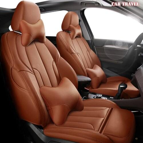 CARTRAVEL Custom Leather car seat covers For SsangYong Rodius ActYon Rexton Chairman Kyron Korando Tivolan Automobiles Seats