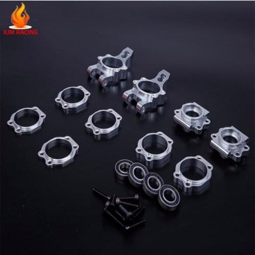 CNC Metal Rear Hub Carrier Set for 1/5 Hpi Rofun Rovan Km Baja 5b 5t 5sc Truck Rc Car Toys Parts