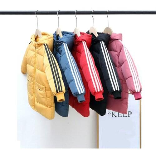 Girls Babys Kids Down Jacket Coat 2021 Fashion Warm White Duck Down Thicken Winter Autumn Outerwear Hooded Childrens Clothing