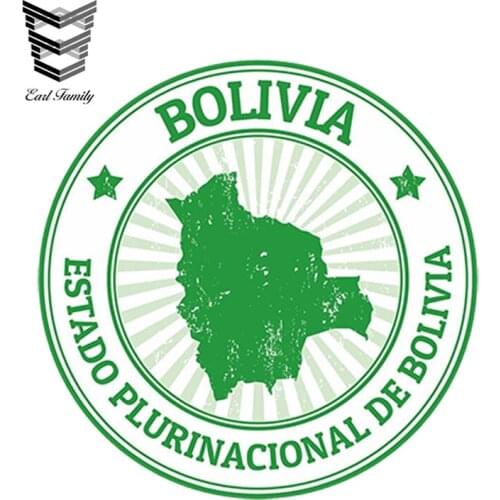 EARLFAMILY 13cm x 13cm Car Sticker Bolivia Vinyl Sticker Laptop Travel Luggage Car Moto Decal Waterproof Car Styling Accessories