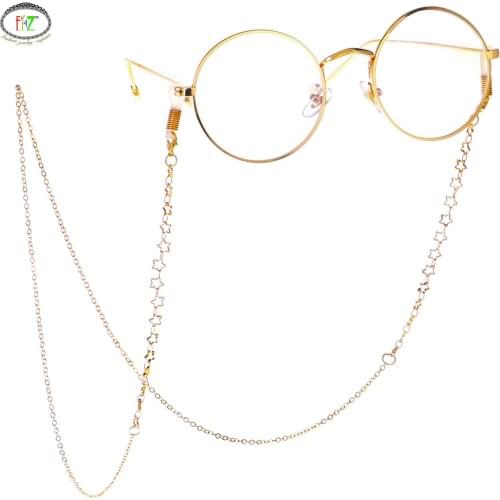 F.J4Z Hot Reading Glasses Lanyards Fashion Stylish Hollow Stars Sun Glasses Chains for Women Men Eyewear Anti-loss Straps