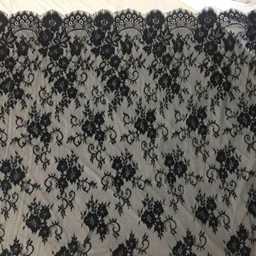 GLace 3M/Lot high qualtiy eyelash lace fabric handmade DIY clothing wedding veil accessories materials TX669