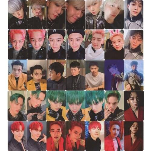 HDPhotocard KPOP EXO 6TH Album Same Paragraph Self Made Signature Small Card Photo Card Poster 6pc BAEKHYUN SEHUN CHANYEOL