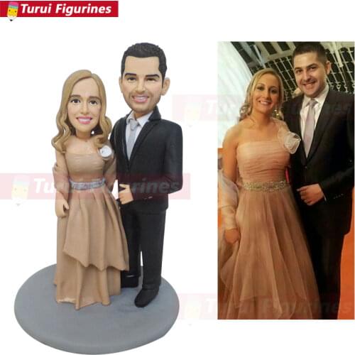 Custom made gifts polymer clay figurine for lovers couple mini statue figurines miniature sculpture design persinalized dolls