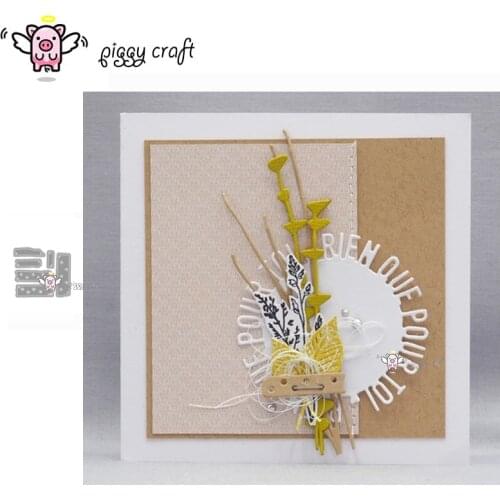 Piggy Craft metal cutting dies cut die mold Label note card clip Scrapbook paper craft knife mould blade punch stencils dies
