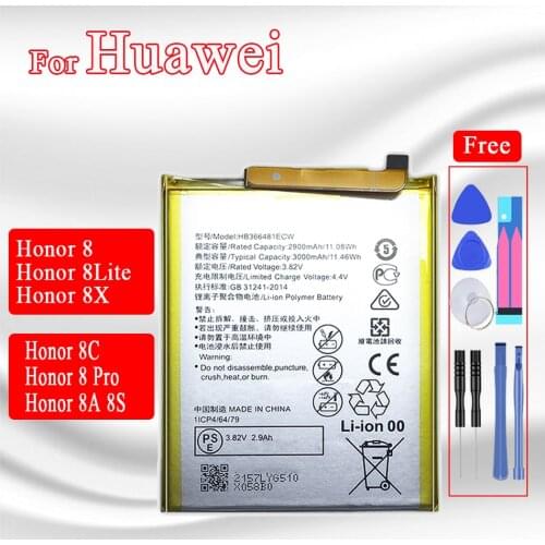HB366481ECW Mobile Phone Battery for Huawei Honor 8 8 Lite 8A 8S 8X 8 Pro 8C PRA-AL00X Batteria Batterij + Track Code