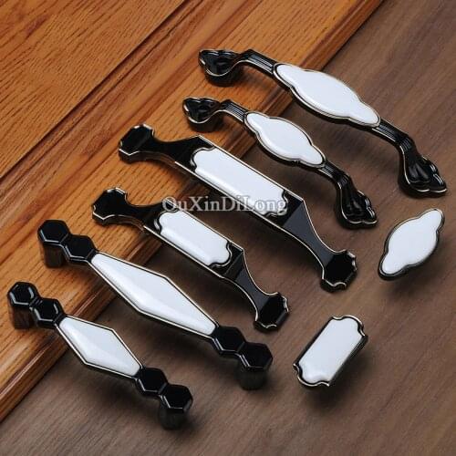 Brand New 10PCS European Elegant Kitchen Cabient Door Handles Ceramic Cupboard Wardrobe Drawer Cabinet Pulls Handles and Knobs