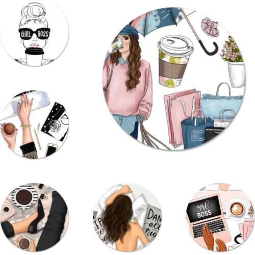 New Arrival Girl Boss Pink Women Badge Brooch Pin Accessories For Clothes Backpack Decoration gift