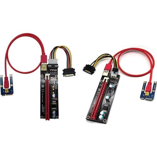 USB 3.0 Mini PCI-E Riser SATA to 4 Pin 6 Pin 16X Extender PCIE Riser Adapter Card Power Cable for Laptop External Graphics Card