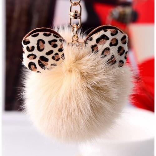 Horsehair bow fox fur ball souvenirs innovative novelty items creative gifts car trinkets rings key chains pelucias chaveiro