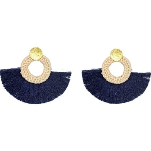 Europe America hot women Jewelery, Hand-knitted tassel earrings accessories drop earrings, 3pairs per lot can mix color