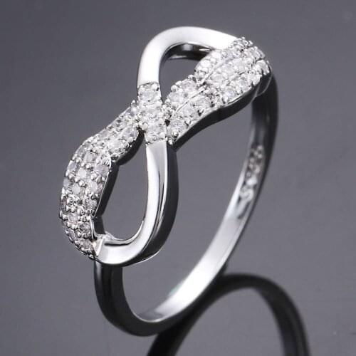 Simple Bow Ring Women Exquisite Micro Zircon Ring Ladies Temperament Fashion Costume Jewelry for Women Wedding Gift Bague Femme
