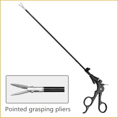 Thoracic and Laparoscopic Surgical Instruments Pointed grasping pliers Blunt Grasping Forceps Stainless steel clamp head