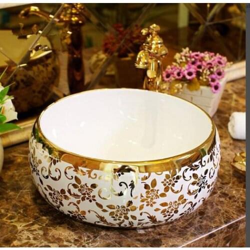 Nordic color gold above counter basin wash basin oval square wash basin vanity basin bathroom ceramic basin sink