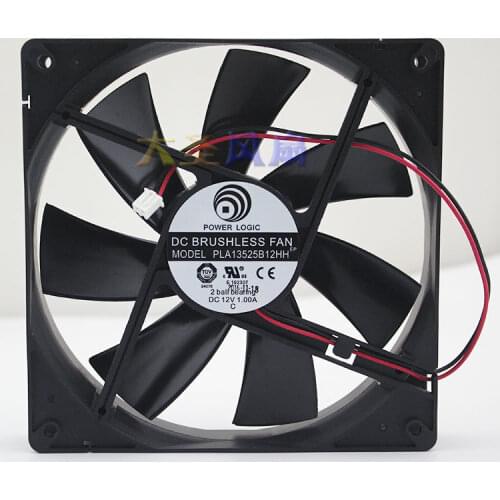 135mm computer fan XH2.54-2P Original PLA13525B12HH DC12V 1.0A 135*135*25mm 2Lines Computer cooling fan
