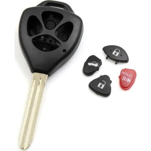 X AUTOHAUX HYQ12BBY GQ4-29T 4 Buttons Uncut Key Remote Case Shell Replacement For Toyota RAV4 2006 2007 2008 2009 2010