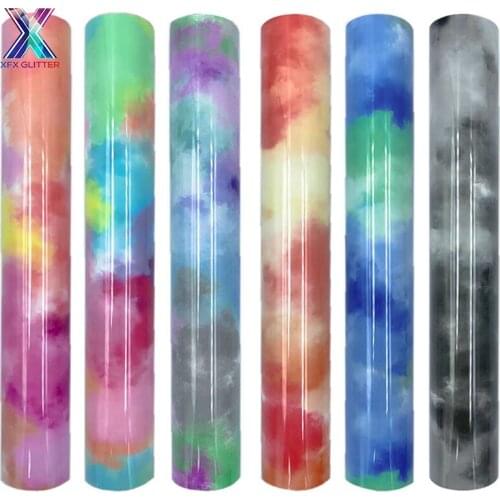 XFX HTV Wholesale 5PCS 25*100cm Cricut Changing Clouds Color PU Heat Transfer Vinyl Heat Cricut Press Machine Tshirt Iron on HTV